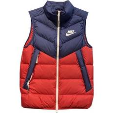 Nike Vests on sale Nike Windproof Warm Stand Collar Down Vest - Blue Red