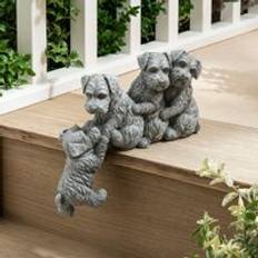 Dunelm 4 Schnauzer Garden Décor - Grey