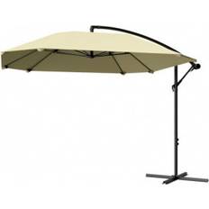 Frihängande Parasoll med Korsfot Ø 260 cm Beige