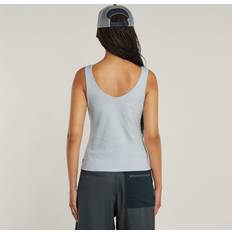 G-Star Dam Linnen G-Star Asymmetrical Zip Slim Tank Top - Light Blue
