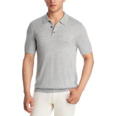 Wool Polo Shirts Michael Kors Men's Merino Wool Regular Fit Polo Shirt - Heather Gray