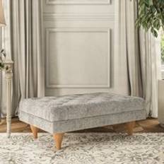 Silver Foot Stools Dunelm Chunky Chenille Silver Foot Stool