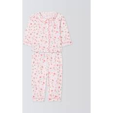 Baby Cotton Floral Print Scallop Pyjamas - White