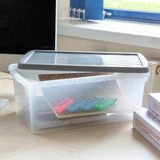Steel Storage Boxes Wham Set of 3 Stackable Boxes and Lids Pack of 3 Storage Box