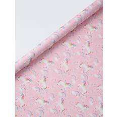 John Lewis Unicorn Wrapping Paper 3m Light Pink