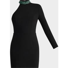 Zac Posen Crystal Crepe Mini Dress - Black
