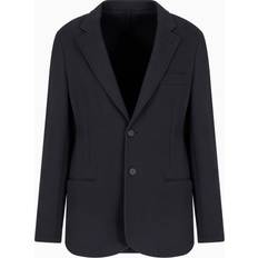 Emporio Armani Herr Kavajer Emporio Armani Bomull Stretch Jacka med Knappar och Fickor - Blue