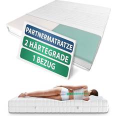 Betten & Matratzen Premium 7-Zonen Partnermatratze 180 x 200 cm 24 cm Taschenfederkernmatratze