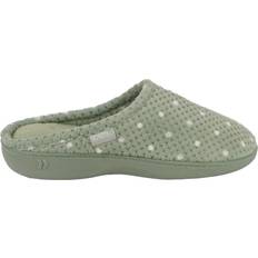 Isotoner Women's Popcorn Terry Mule Slippers - Sage Green
