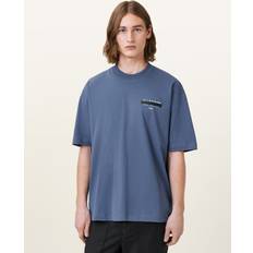AllSaints T-shirts AllSaints Redact Logo T-Shirt - Amalfi Blue