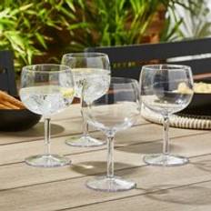 Dunelm Set of 4 Clear Acrylic Gin Glasses Cocktail Glass 4pcs