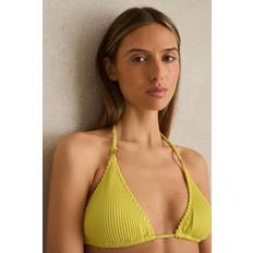 Reiss Swimwear Reiss Wynee Textured Bikini Top - Lemon Yellow
