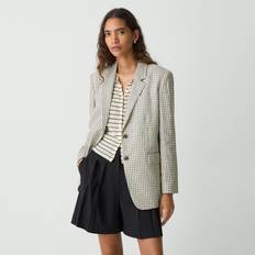 Theory Blazers Theory Single Breasted Linen Blazer - Cream Multi