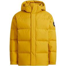 Adidas Gold Outerwear adidas Gd Puffy Jkt Outdoor Sports Stay Warm Hooded Down Jacket - Gold