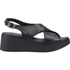 Nubuck Heeled Sandals Hush Puppies Bex Nubuck Wedge Heel Strappy Sandals