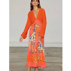 Midi Dresses - Orange Never Fully Dressed Emma Giraffe Crochet Dress - Red