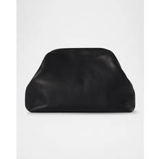 The Row Mira Leather Clutch - Black