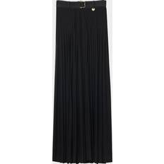 Burberry Skirts Burberry Bar Pleated Maxi Skirt With Belt - Black