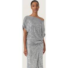 Soaked in Luxury Suse Sequin Top - Silver