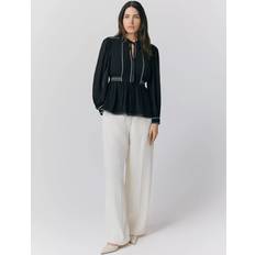 Ghost Isabella Embroidered Blouse - Black