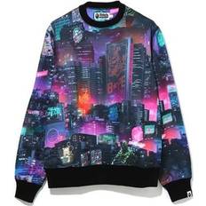 A Bathing Ape Jumpers A Bathing Ape Neon Tokyo Crewneck Pullover Multicolor - Tan