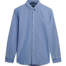 Superdry Herr Skjortor Superdry Classic Oxford Long Sleeve Shirt - Azure Blue Chambray