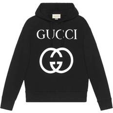 Gucci Sweatere Gucci Hoodies Interlocking G - Black White