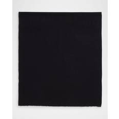Wide Classic Wool Scarf - Black