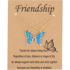 Joom Butterfly Necklace 2-packs - Gold/Blue