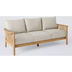 John Lewis Boardwalk 3-Seater Garden Acacia Wood Natural Outdoor Sofa
