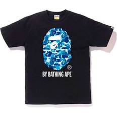 A Bathing Ape Tops A Bathing Ape Camo Head Logo T-Shirt - Black Blue