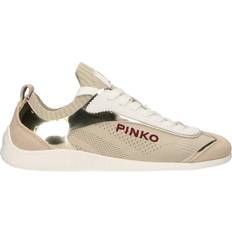 Sneakers Basses En Maille Avec Empiècements Effet Miroir - Platine