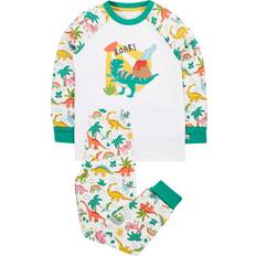 Dinosaurs Pyjamases Children's Clothing Frugi Kids' Jamie Jim Jams Organic Cotton Dinosaur Pyjama Set - Bright Colours