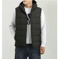 Adidas Brown Vests adidas Helionic Vest Stay Warm Hooded Down - Dark Brown