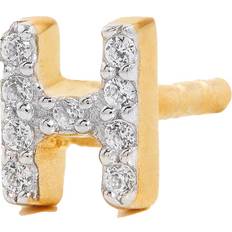 Missoma Jewellery Missoma Pave Initial Stud Earring - 18ct Gold Vermeil/Cubic Zirconia