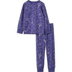 Polarn O. Pyret Night Garments Polarn O. Pyret Kids' Space Print Pyjama Set - Blue