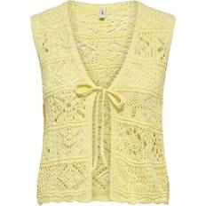 Dame - Gul Veste Only Onlbeach Vest - Gul