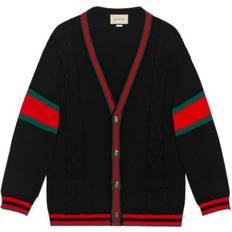 Gucci Cardigans Gucci Cable Knit Oversize Cardigan - Black