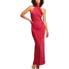 Ramy Brook Tatiana Satin Halter Gown - Ruby