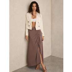 Reiss Nederdele Reiss Mink Aurelie Ruched Midi Skirt - New