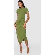 Closet London Pencil Dress - Olive Green