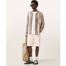 AllSaints L Shorts AllSaints Underground Logo Sweat Shorts - Sandy White