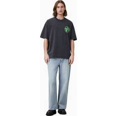 AllSaints Clothing AllSaints Distortion Logo T-Shirt - Washed Black