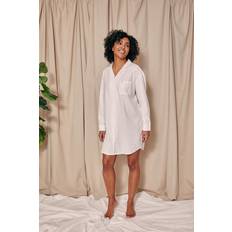Modal Nightgowns Pretty You London Women's Cotton Modal Relaxed Nightshirt - White