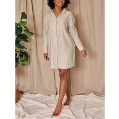 Modal Nightgowns Pretty You London Women's Cotton Modal Relaxed Nightshirt - Natural