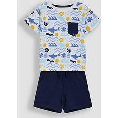 Blue Other Sets JoJo Maman Bébé Baby Cotton Sea Print T-Shirt & Shorts Set - Navy