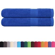 Sauna Accessories vidaXL Saunatécher 2 Stk Blau 80 x 200 cm 360 g/m 100% Baumwolle