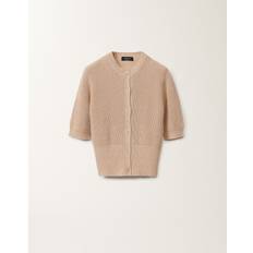Linen Cardigans Fabiana Filippi Button Front Cardigan - Sand