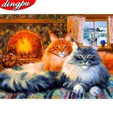 Diamond Painting Cross Stitch Cat 20 x 30 cm