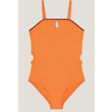 Elastane Bathing Suits Monsoon Kids' Cut-Out Swimsuit - Orange